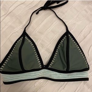Army green bikini top